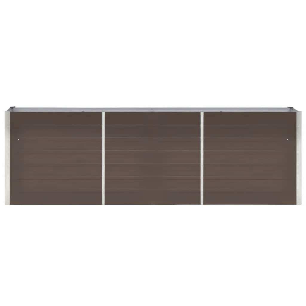 Garten-Hochbeet Verzinkter Stahl 240×40×77 cm Braun