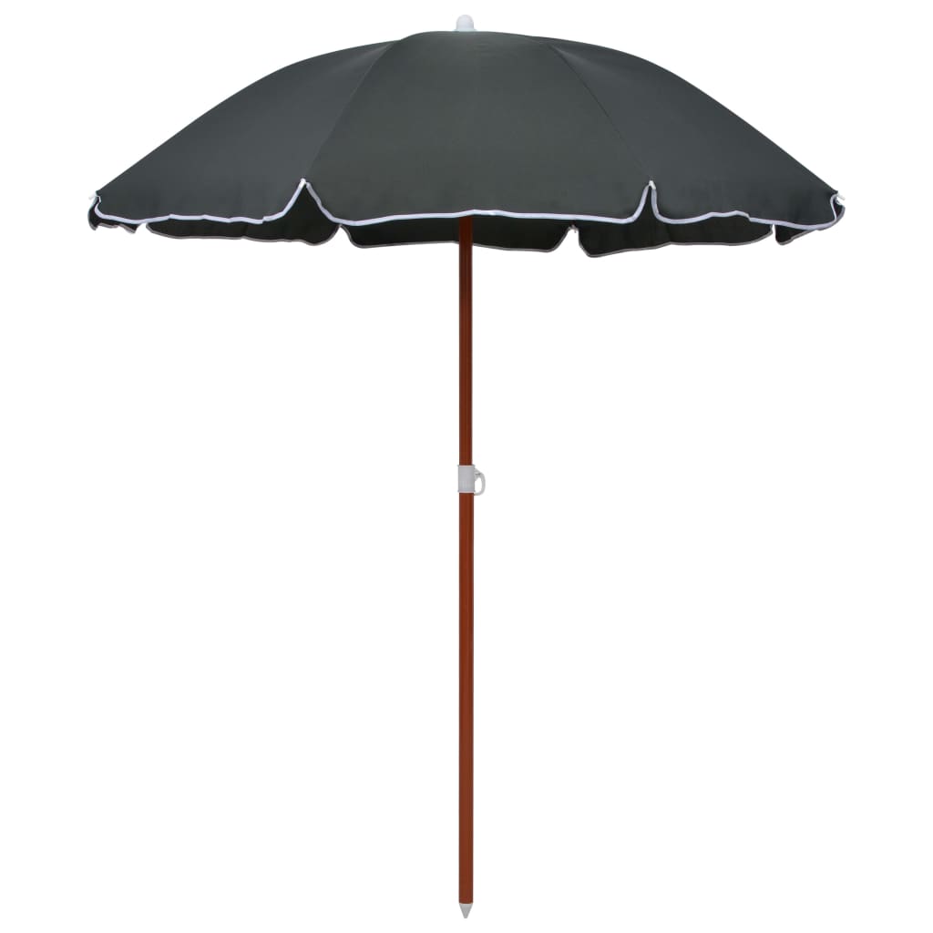 Parasol with steel pole 180 cm anthracite