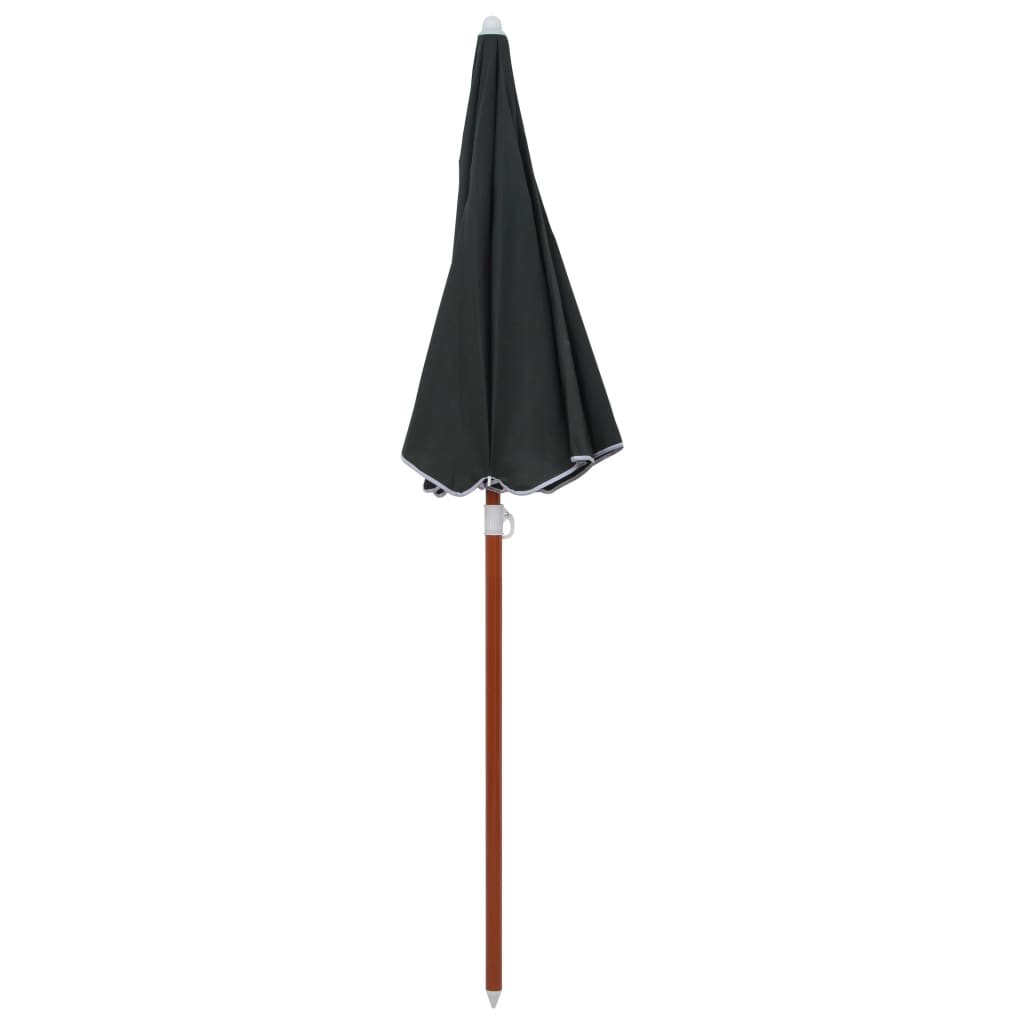 Parasol with steel pole 180 cm anthracite