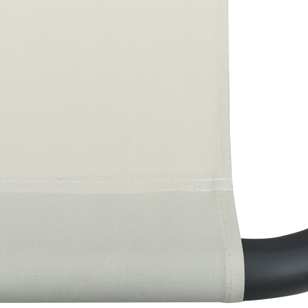 Lit lounge extérieur tissu blanc crème
