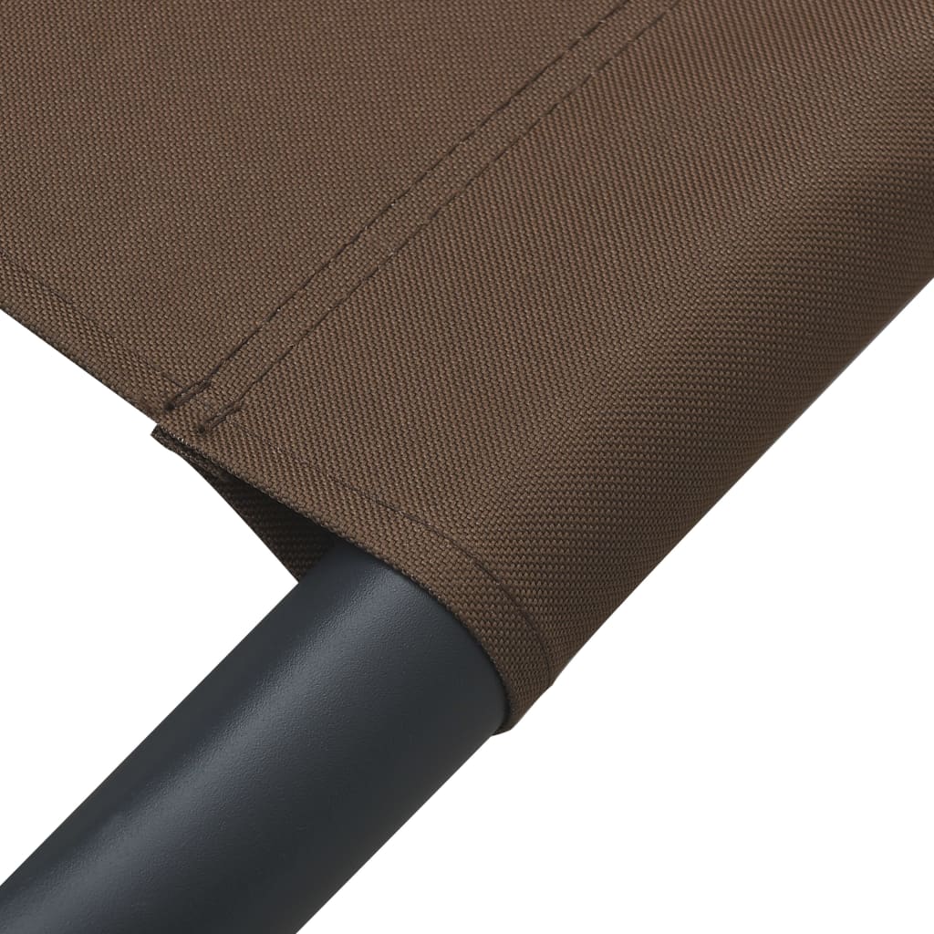 Lit lounge d'extérieur en tissu marron