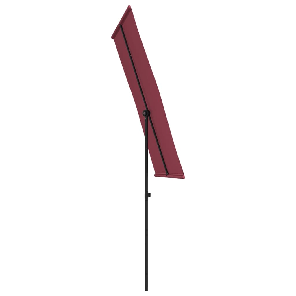 Sonnenschirm mit Aluminium-Mast 180x110 cm Bordeauxrot