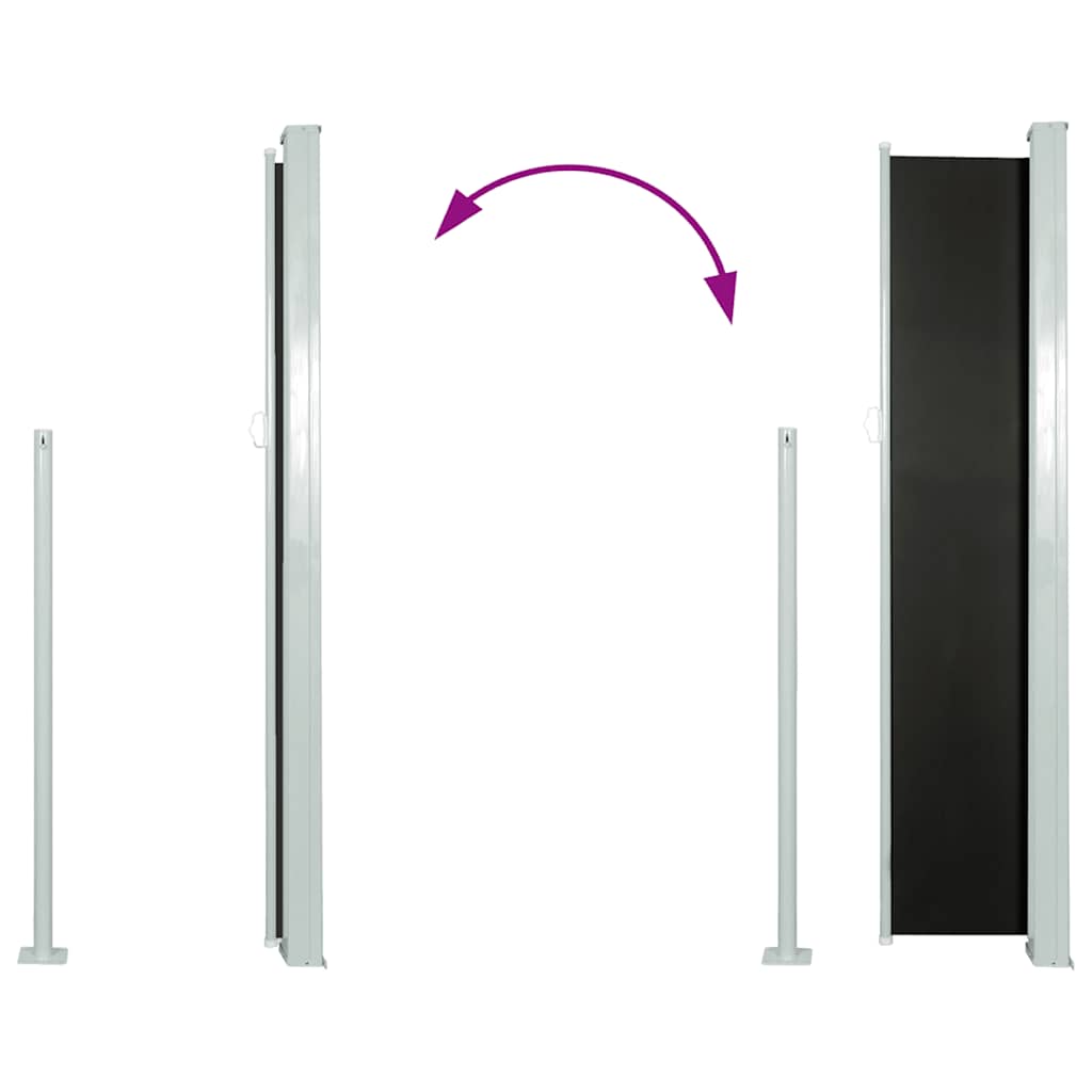 Ausziehbare Seitenmarkise 170×300 cm Schwarz