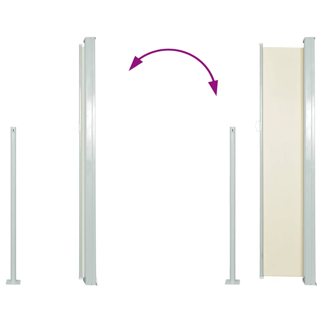 Ausziehbare Seitenmarkise 170×300 cm Creme
