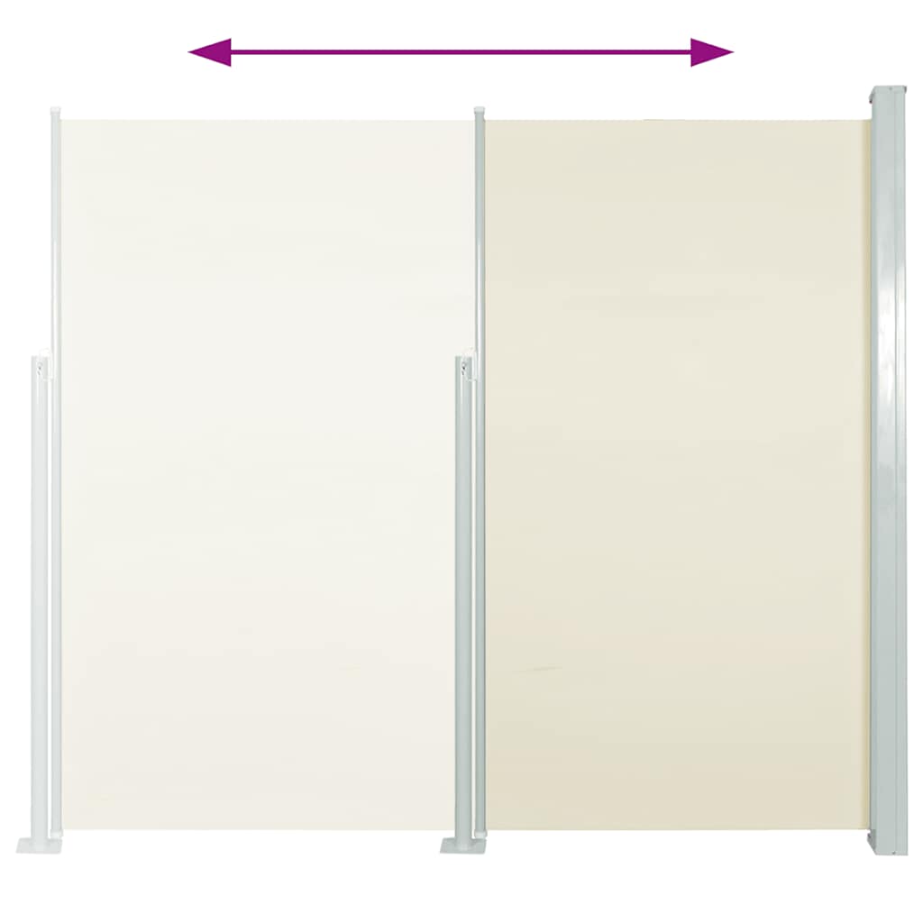 Ausziehbare Seitenmarkise 170×300 cm Creme
