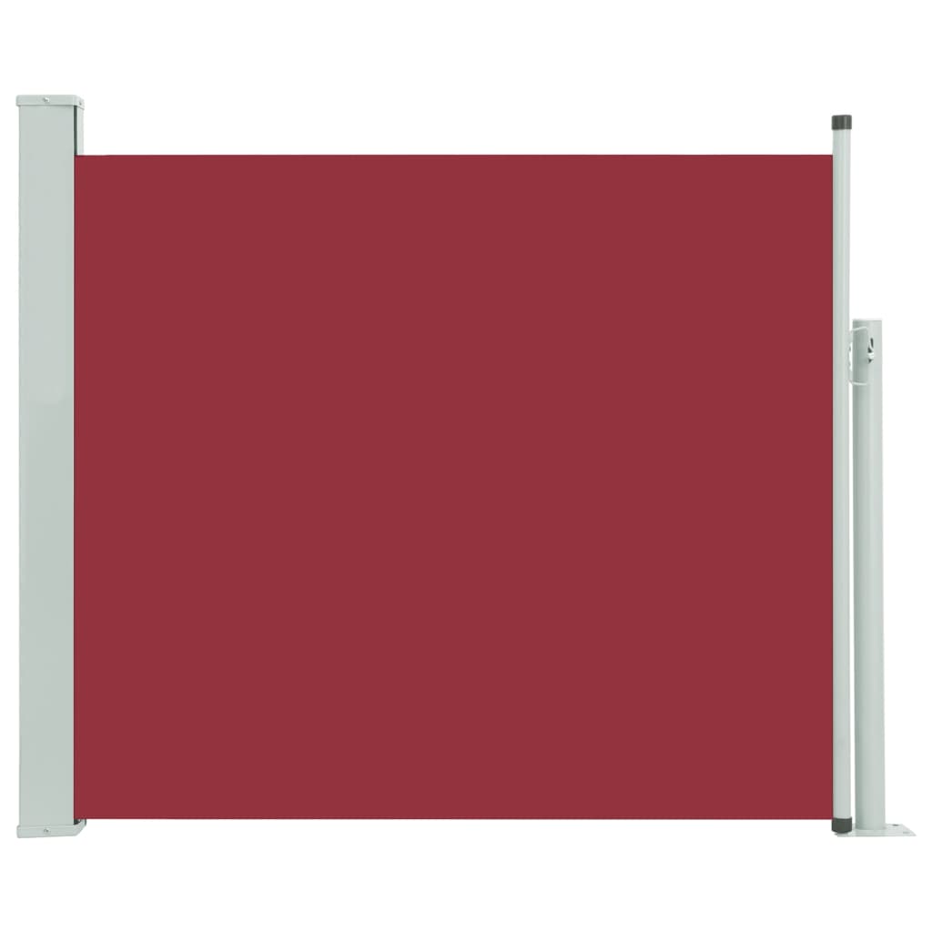 Extendable side awning 100x300 cm red