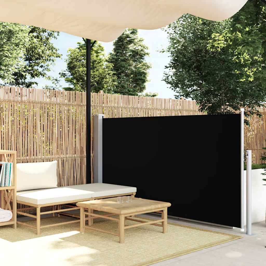 Ausziehbare Seitenmarkise 100×500 cm Schwarz
