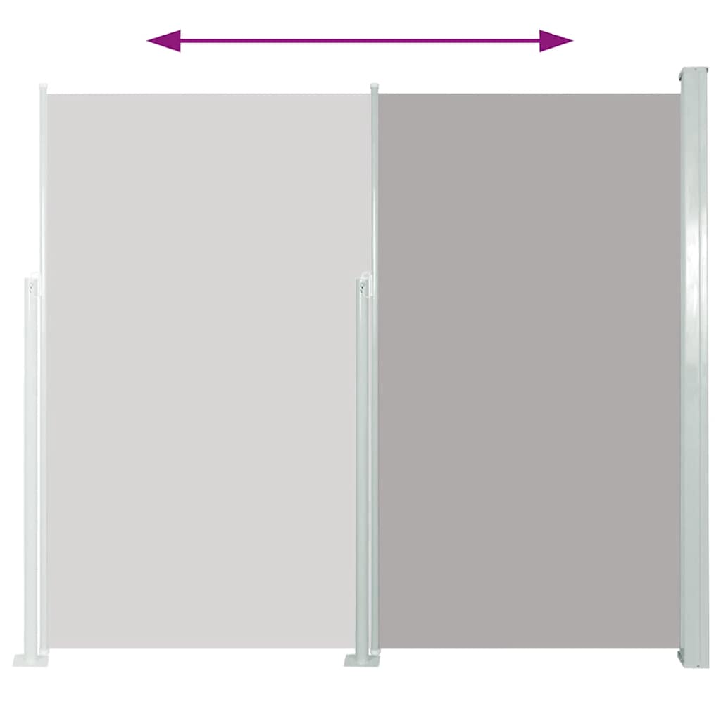 Ausziehbare Seitenmarkise 120×500 cm Grau