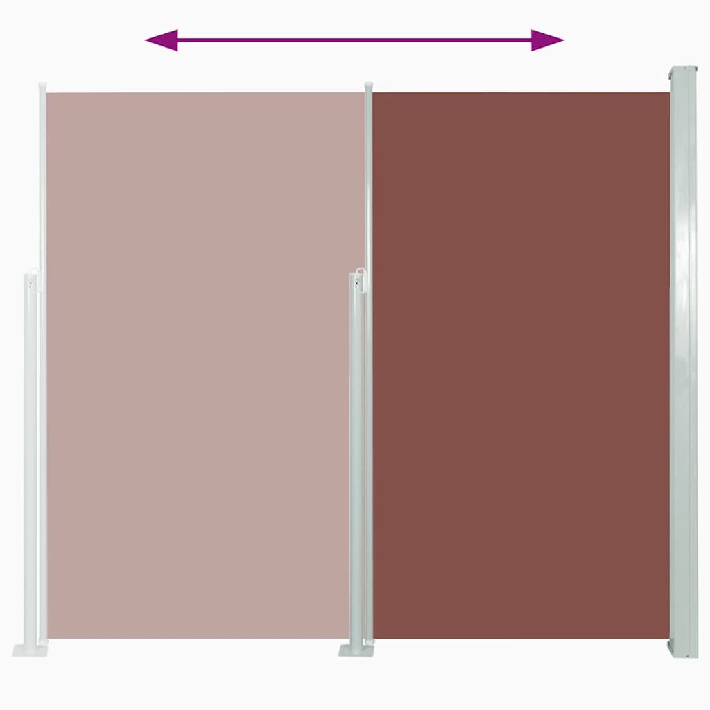 Ausziehbare Seitenmarkise 120×500 cm Braun