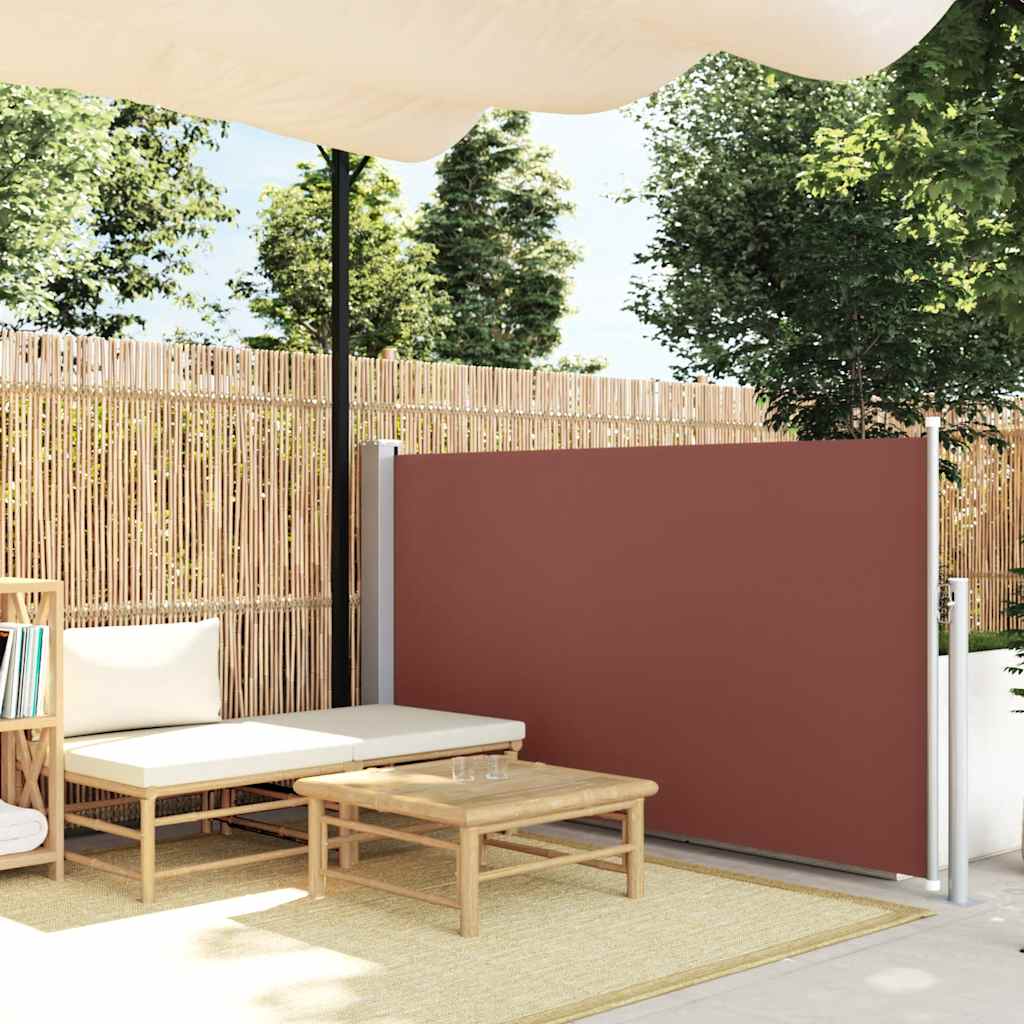 Ausziehbare Seitenmarkise 120×500 cm Braun