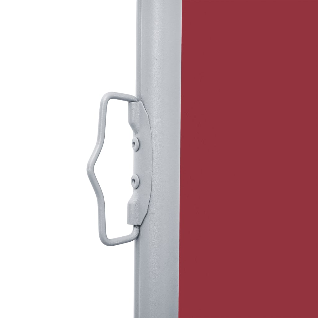 Extendable side awning red 160 x 600 cm