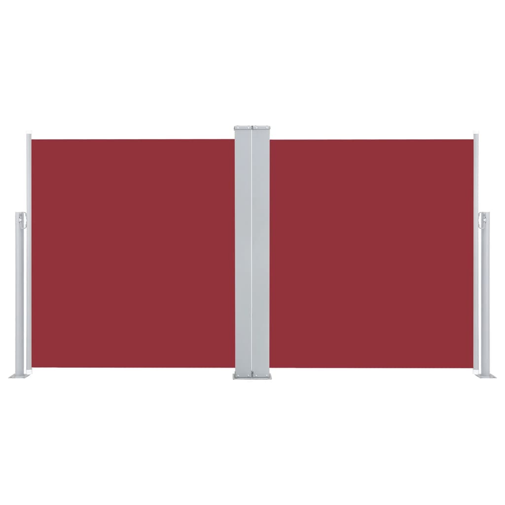 Extendable side awning 170 x 600 cm red