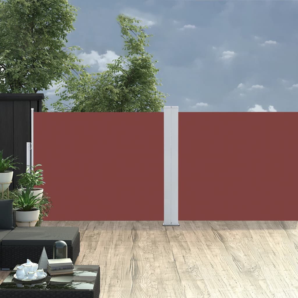 Store latéral extensible marron 140 x 1000 cm