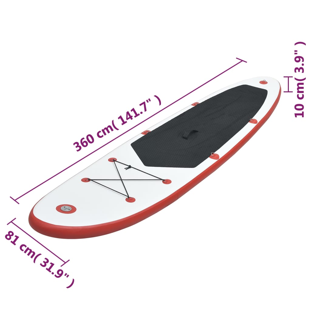 SUP Board Inflatable Red and White