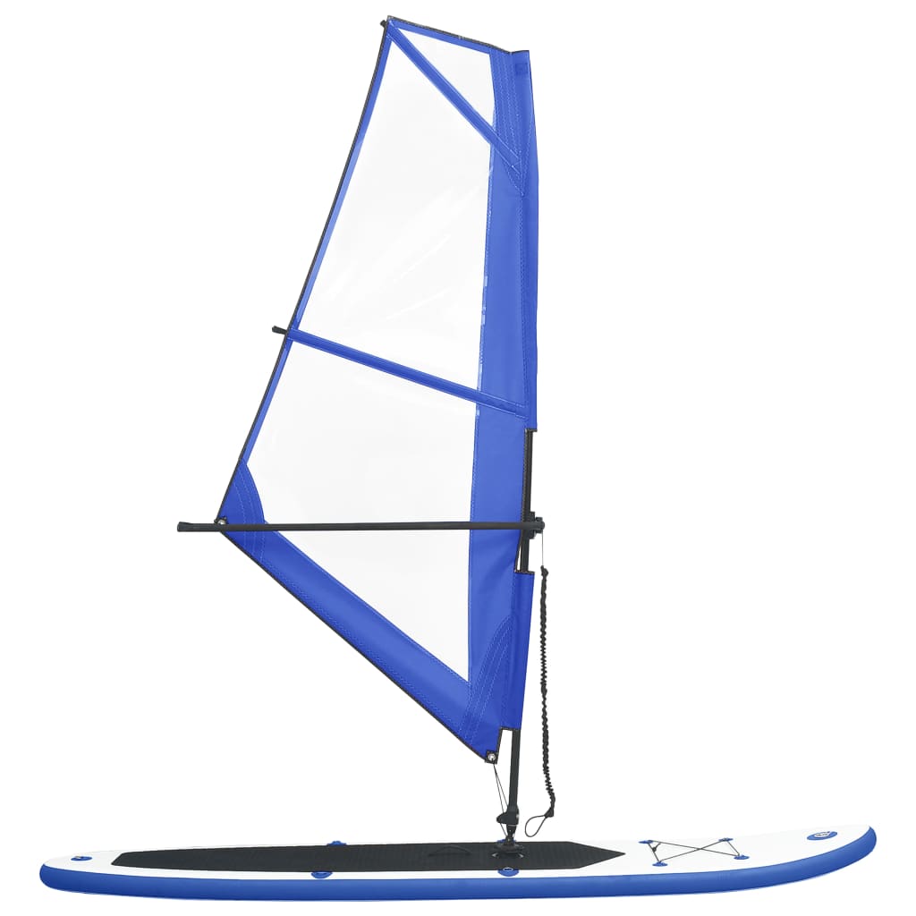 Inflatable SUP Board with Sail Set Blue and White