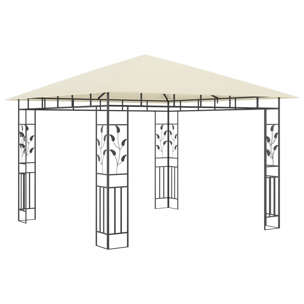Gazebo with mosquito net 3x3x2.73 m cream 180 g/m²