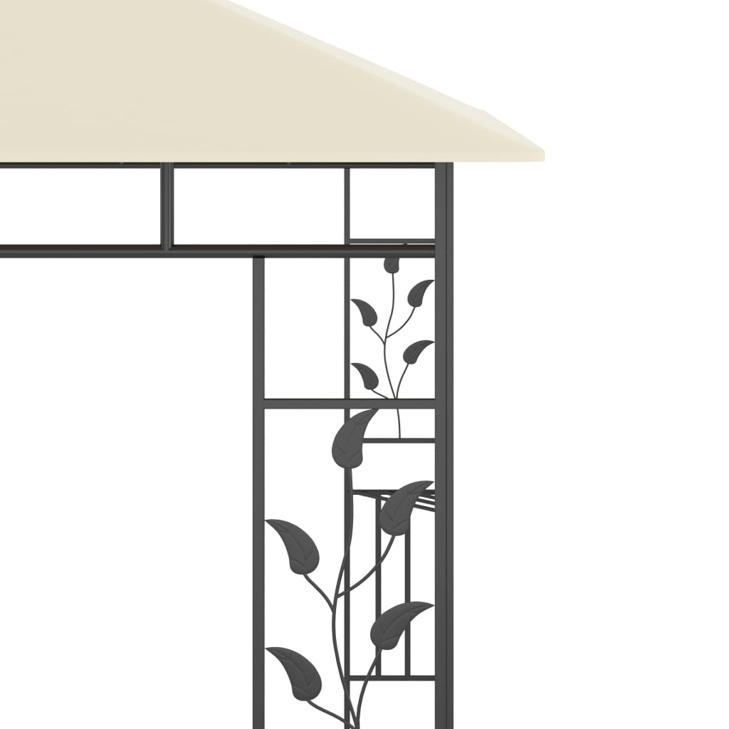 Gazebo with mosquito net 3x3x2.73 m cream 180 g/m²