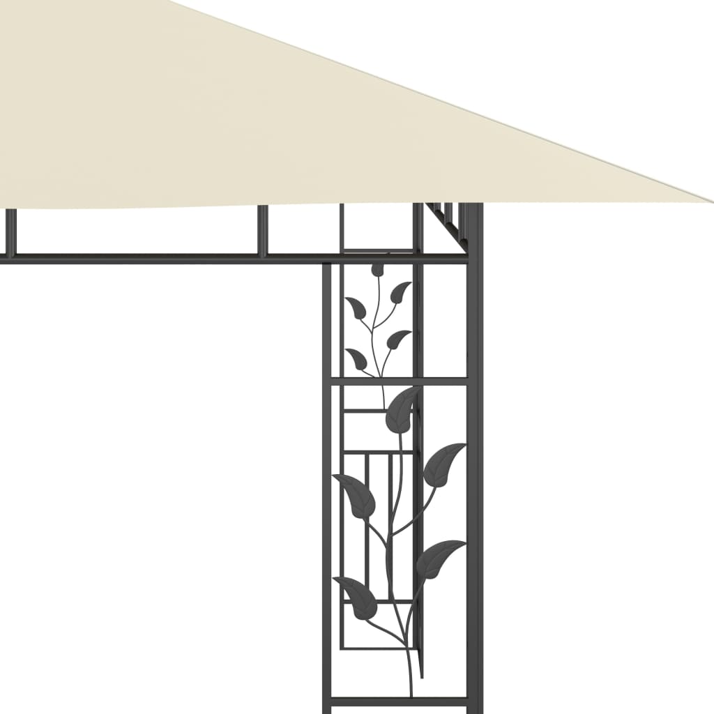 Gazebo with mosquito net 4x3x2.73 m cream 180 g/m²