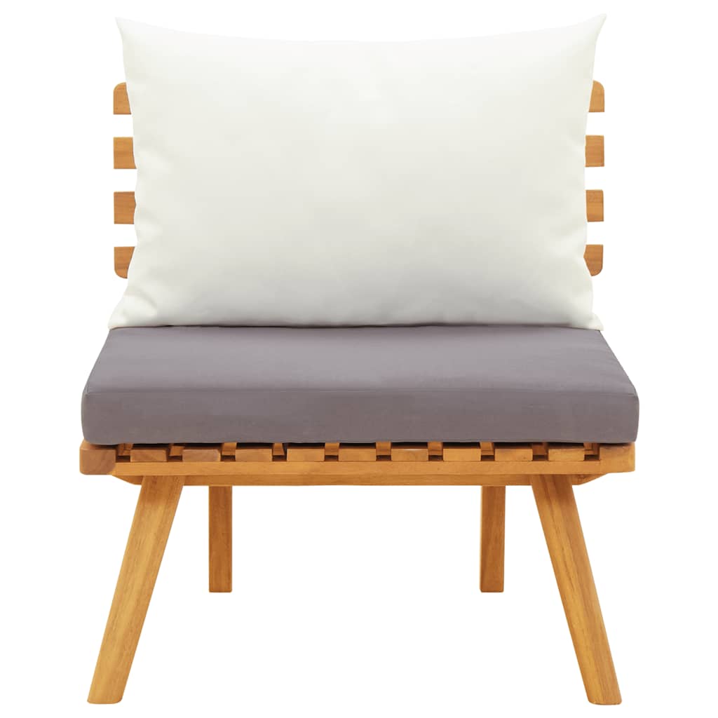 Garden chair with cushion in solid acacia wood
