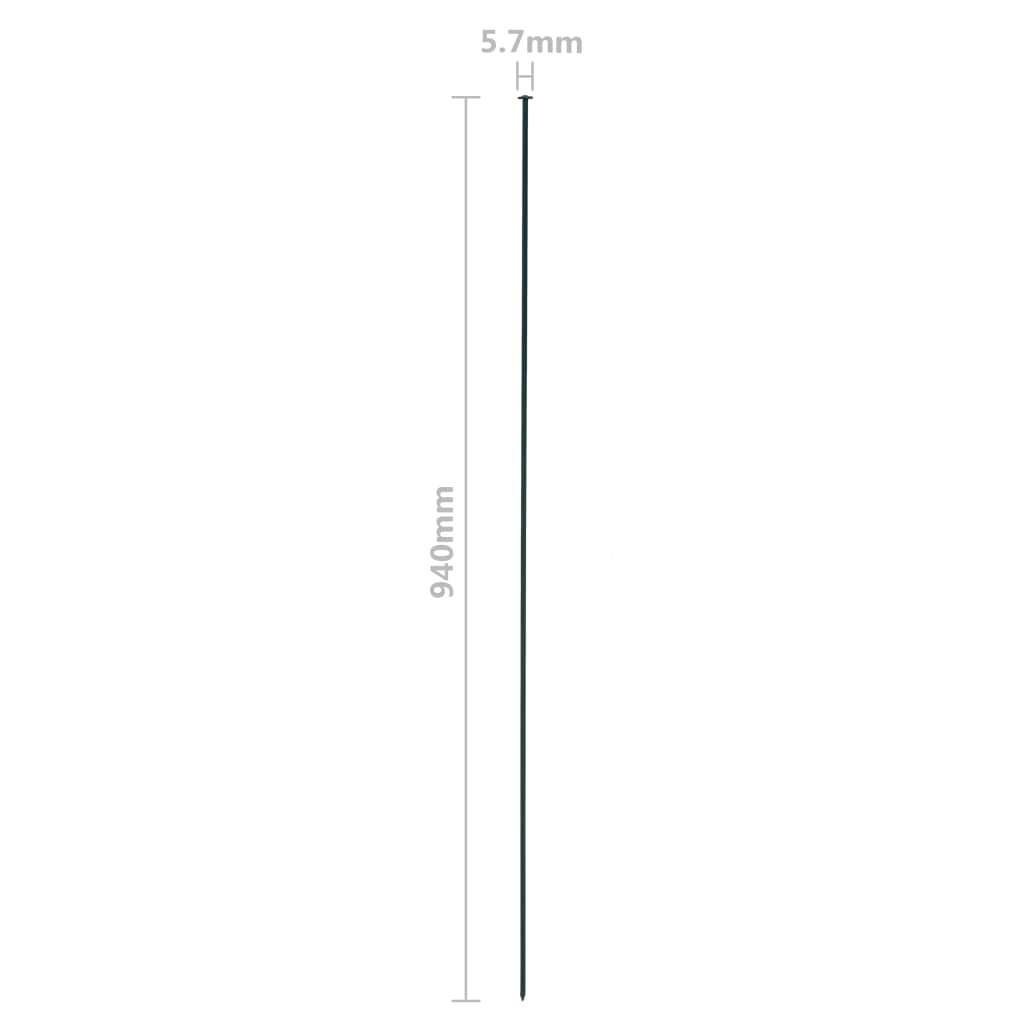 Gartenzaun Set Konkav 77,5x64 cm Grün