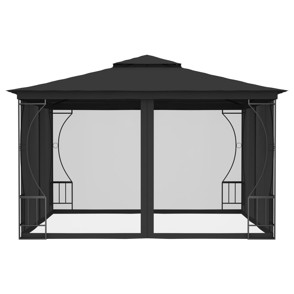 Gazebo with net 300x300x265 cm anthracite