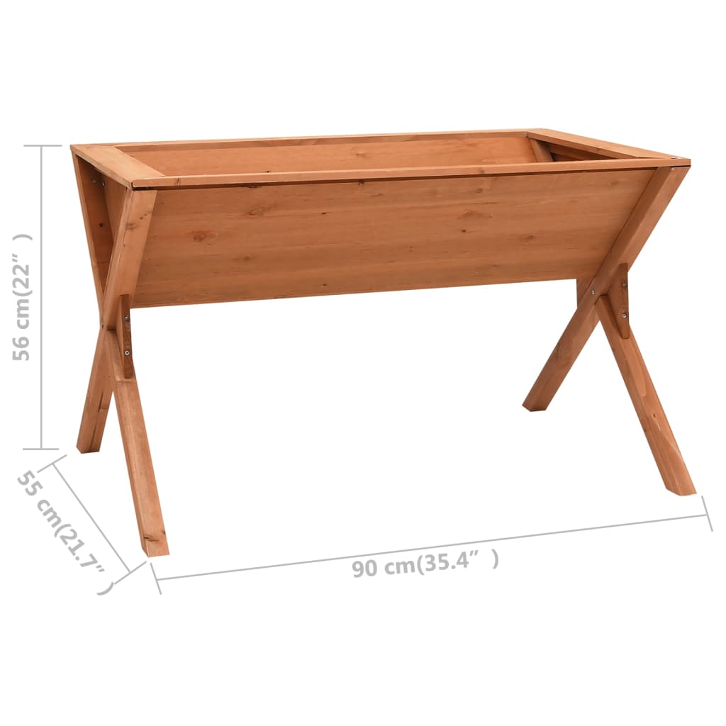 Raised bed 90x55x56 cm fir wood