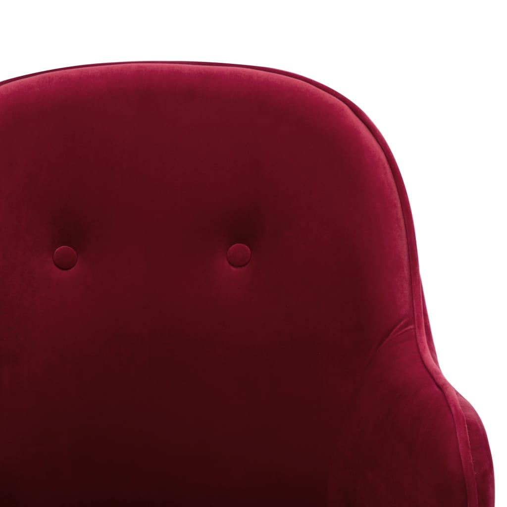 Rocking chair wine red velvet