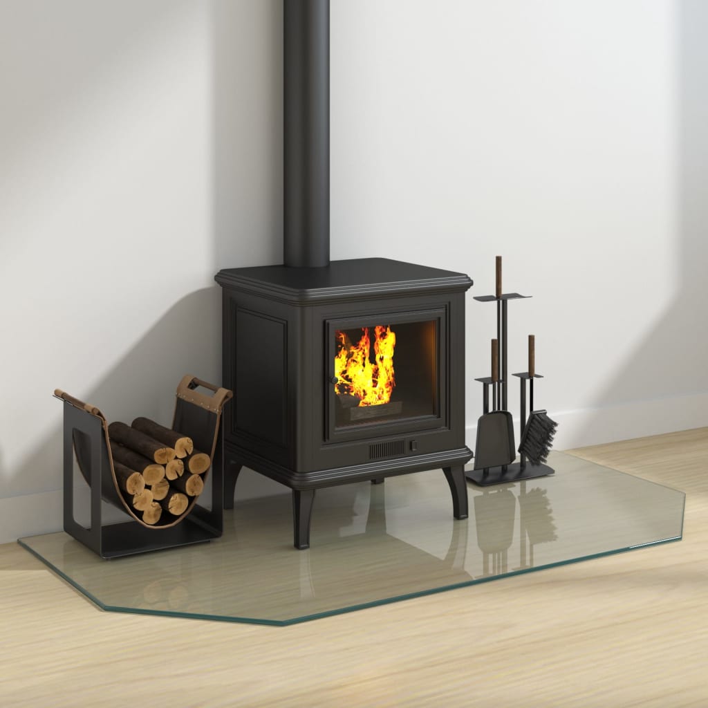 Kaminofen Glasplatte Sechseck 120x60 cm