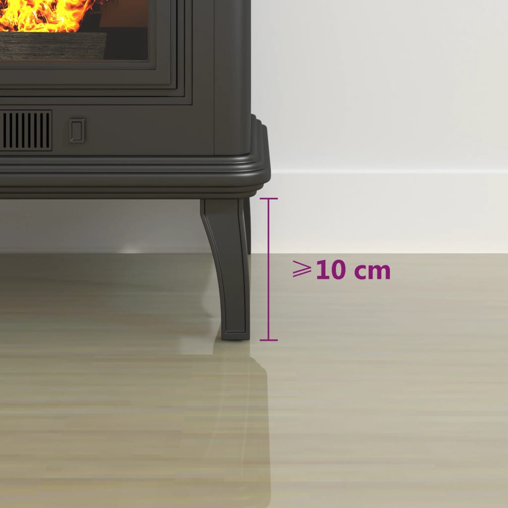 Kaminofen Glasplatte Sechseck 100x60 cm