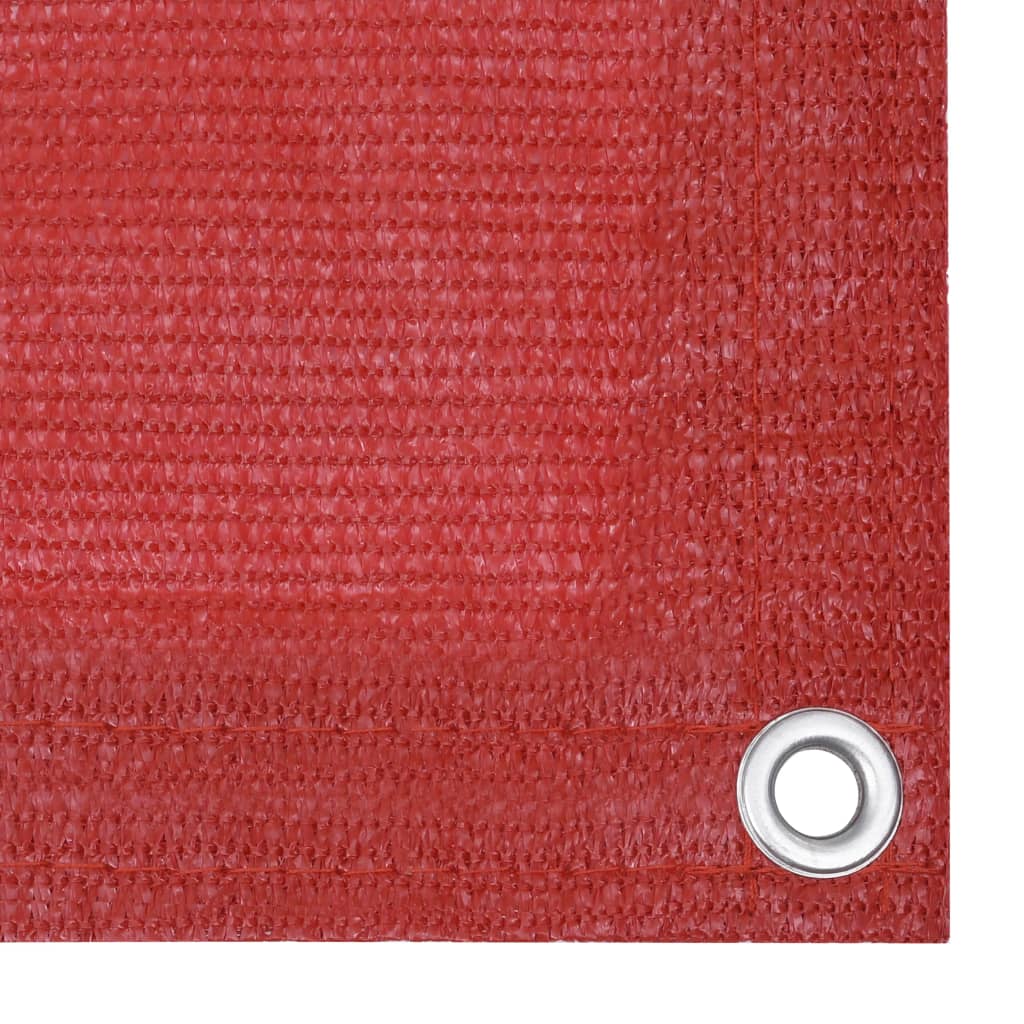 Balcony privacy screen red 75x600 cm HDPE