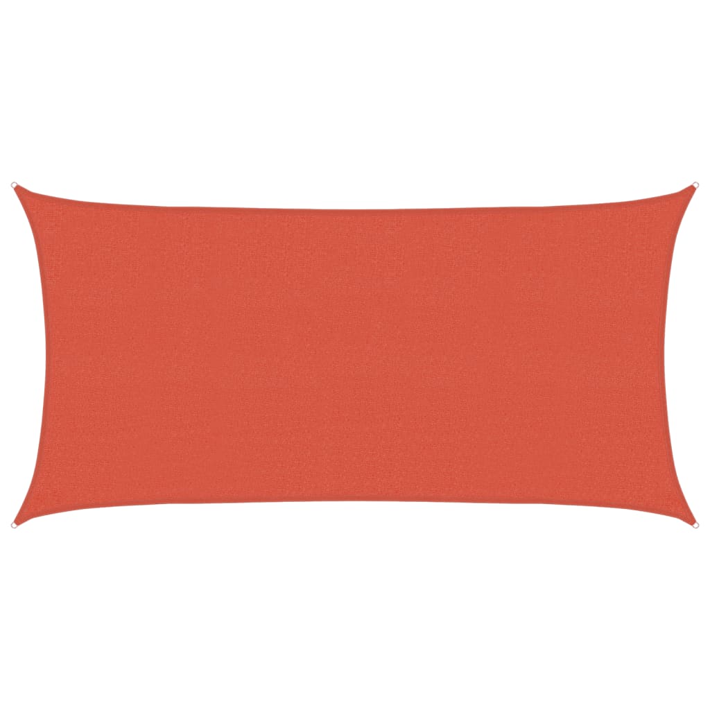Sonnensegel 160 g/m² Terrakottarot 2x3,5 m HDPE