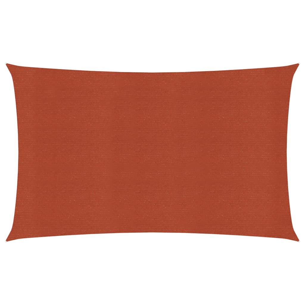 Sonnensegel 160 g/m² Terrakottarot 3x6 m HDPE