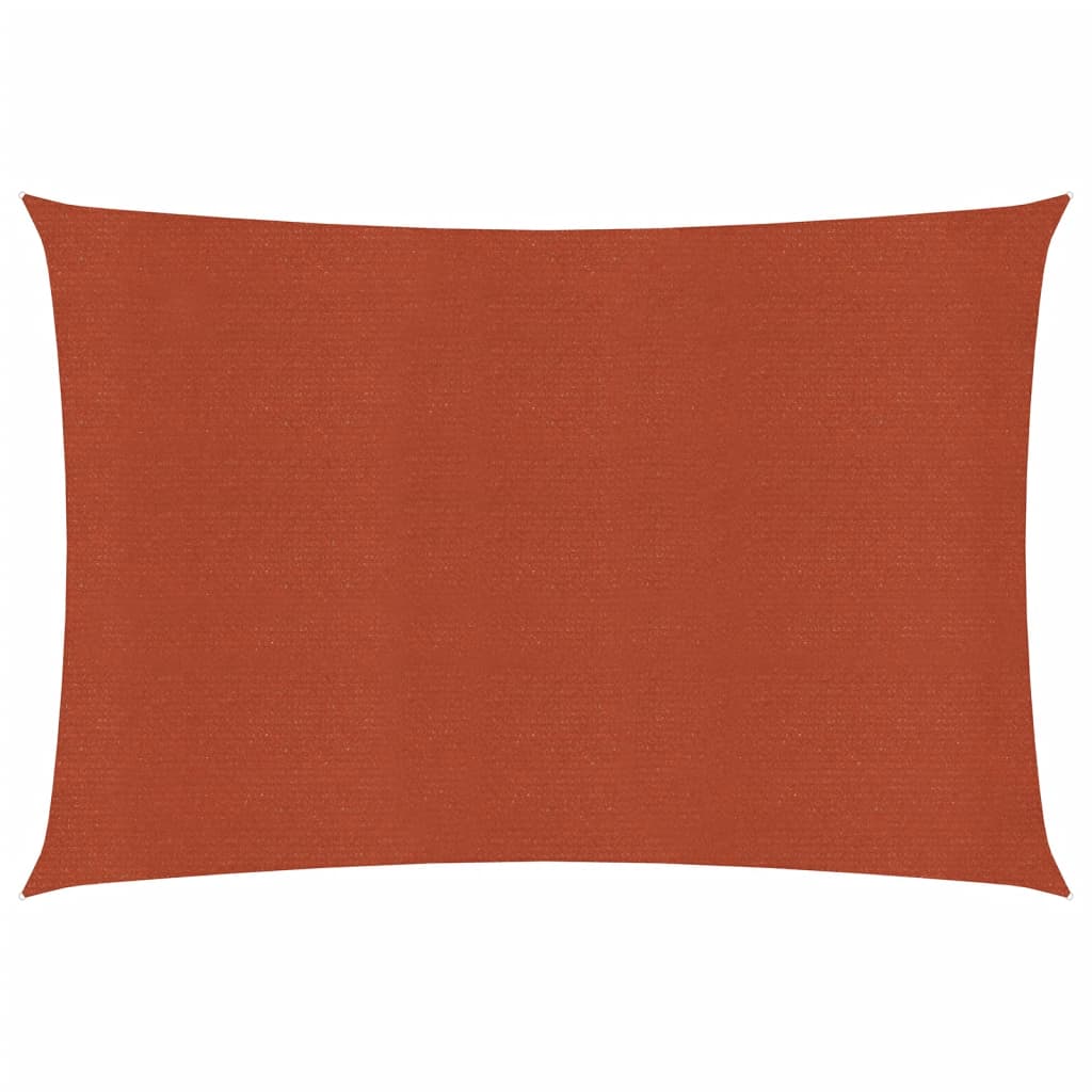 Sonnensegel 160 g/m² Rechteckig Terrakottarot 3,5x4,5 m HDPE