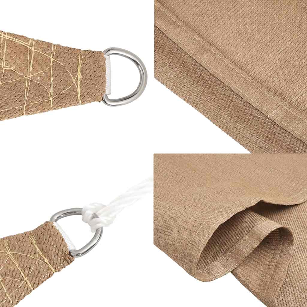 Sonnensegel 160 g/m² Taupe 3/4x2 m HDPE