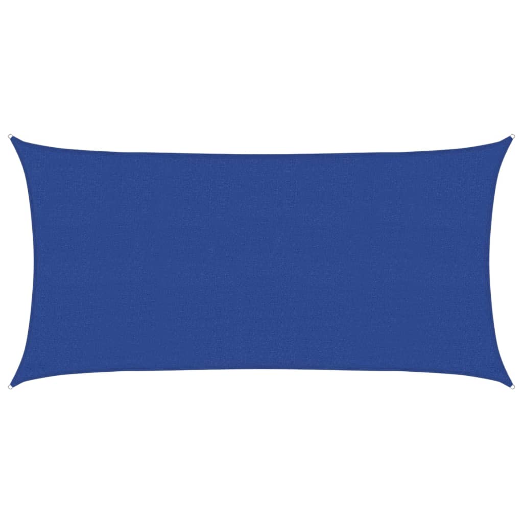 Sonnensegel 160 g/m² Rechteckig Blau 2,5x5 m HDPE