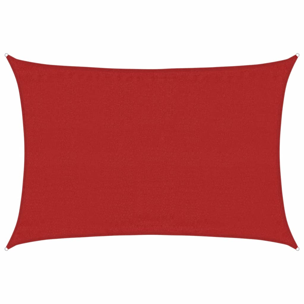 Sonnensegel 160 g/m² Rot 3,5x5 m HDPE