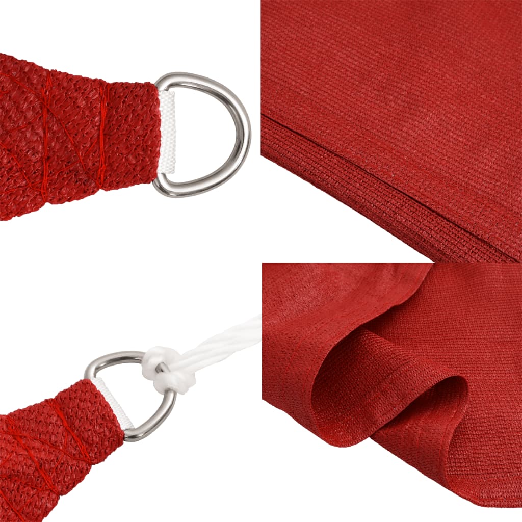 Sonnensegel 160 g/m² Rot 3,5x5 m HDPE
