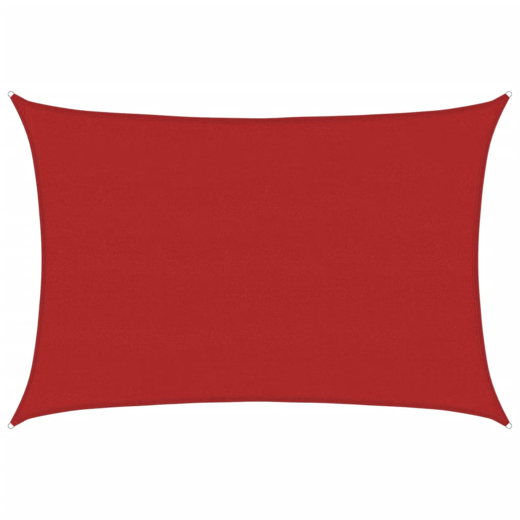 Sonnensegel 160 g/m² Rot 5x7 m HDPE