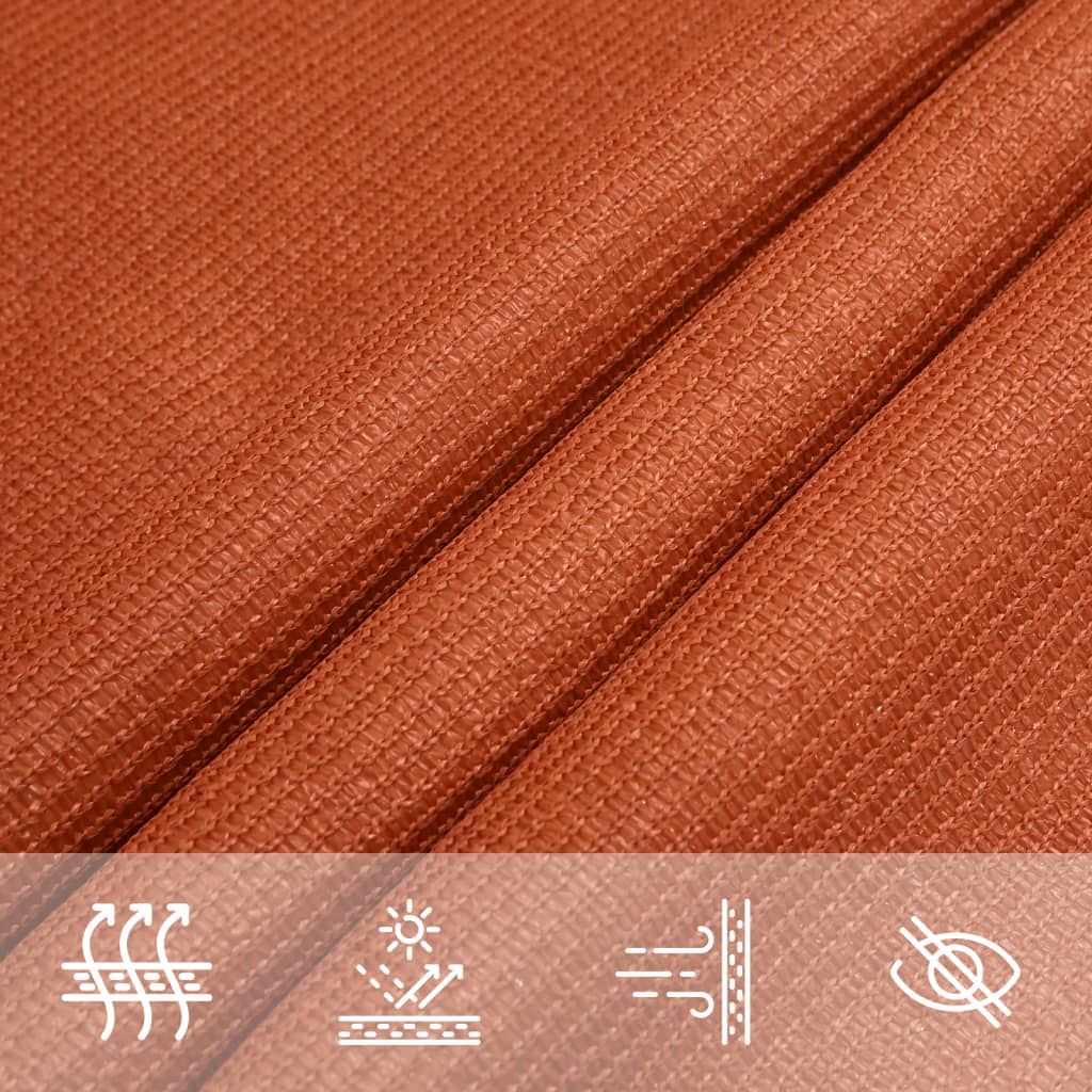 Sonnensegel 160 g/m² Rechteckig Orange 3x5 m HDPE