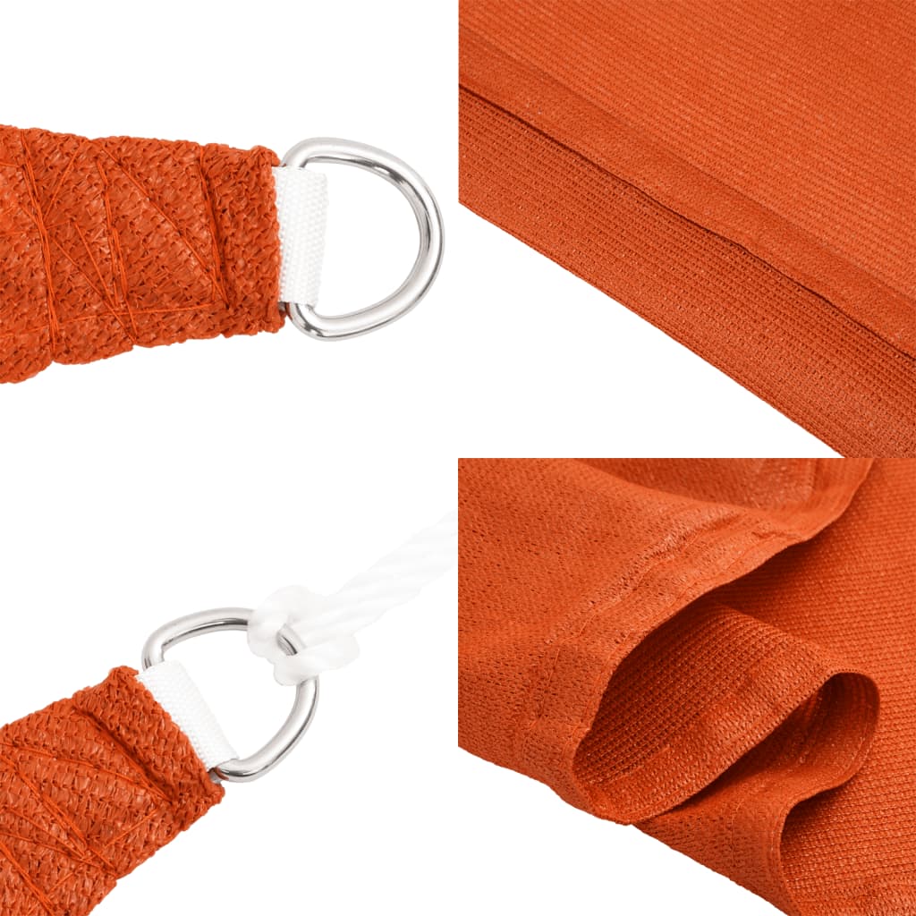 Sonnensegel 160 g/m² Rechteckig Orange 3x5 m HDPE