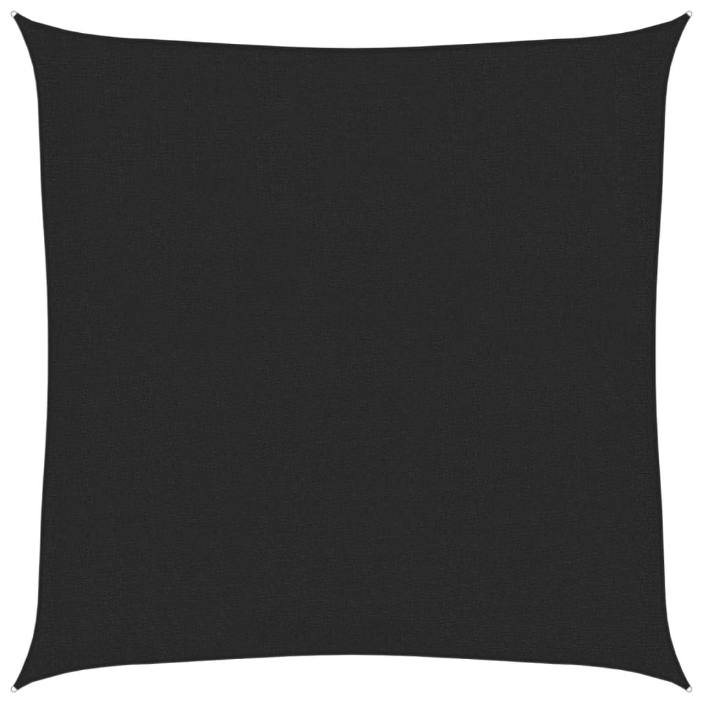 Sonnensegel 160 g/m² Schwarz 2x2 m HDPE