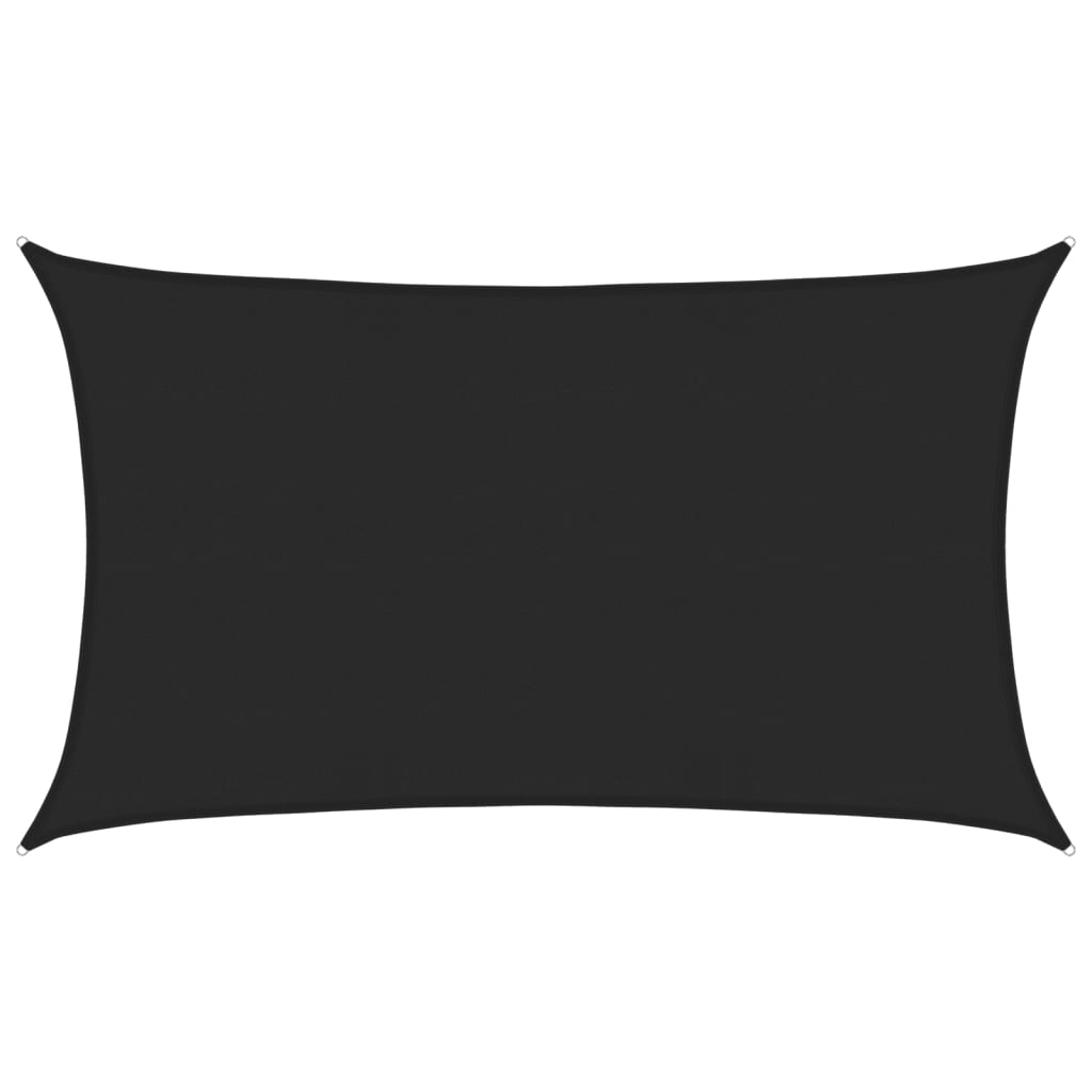 Sonnensegel 160 g/m² Schwarz 5x8 m HDPE