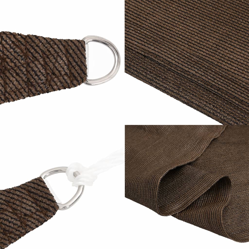 Sonnensegel 160 g/m² Braun 3x5 m HDPE