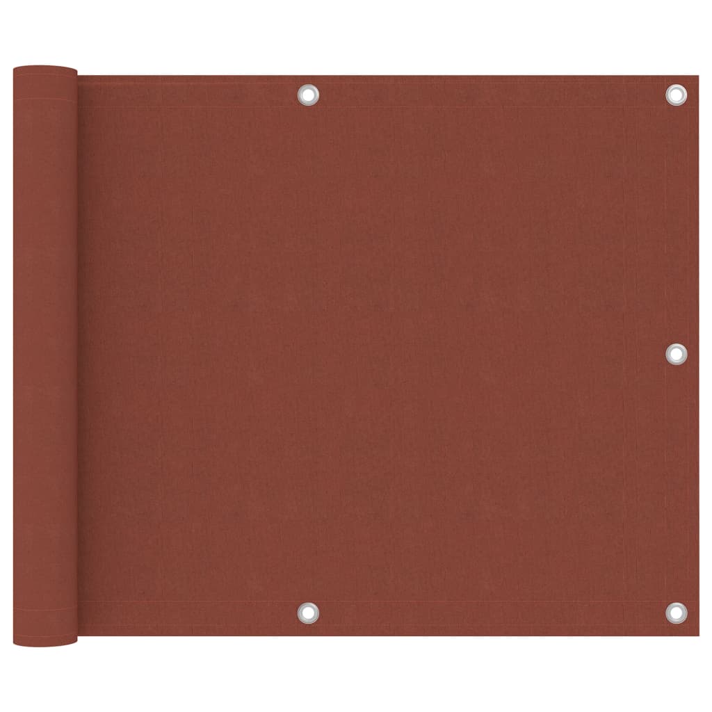 Balcony privacy screen terracotta red 75x300 cm Oxford fabric