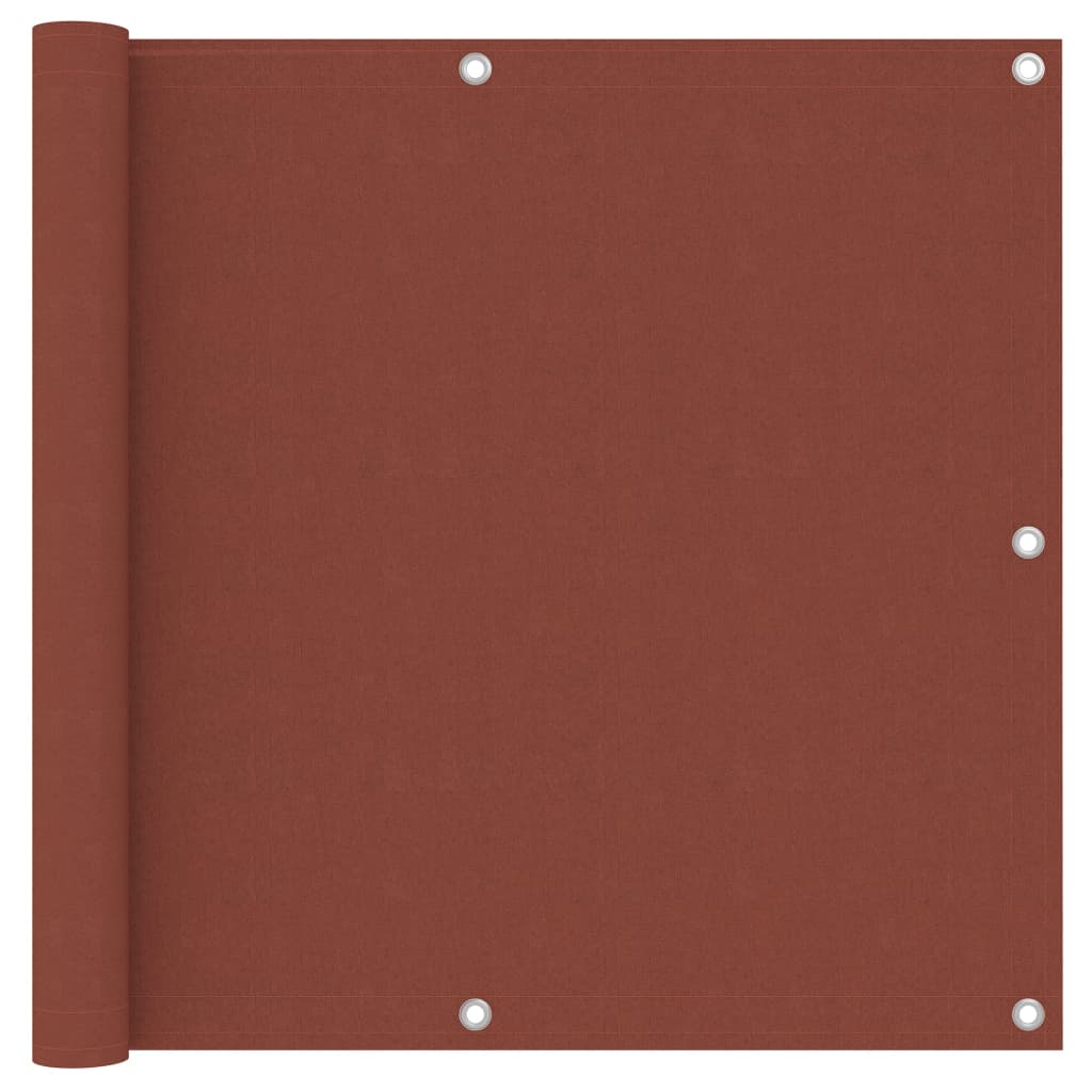 Balcony privacy screen Terracotta-Red 90x500 cm Oxford fabric