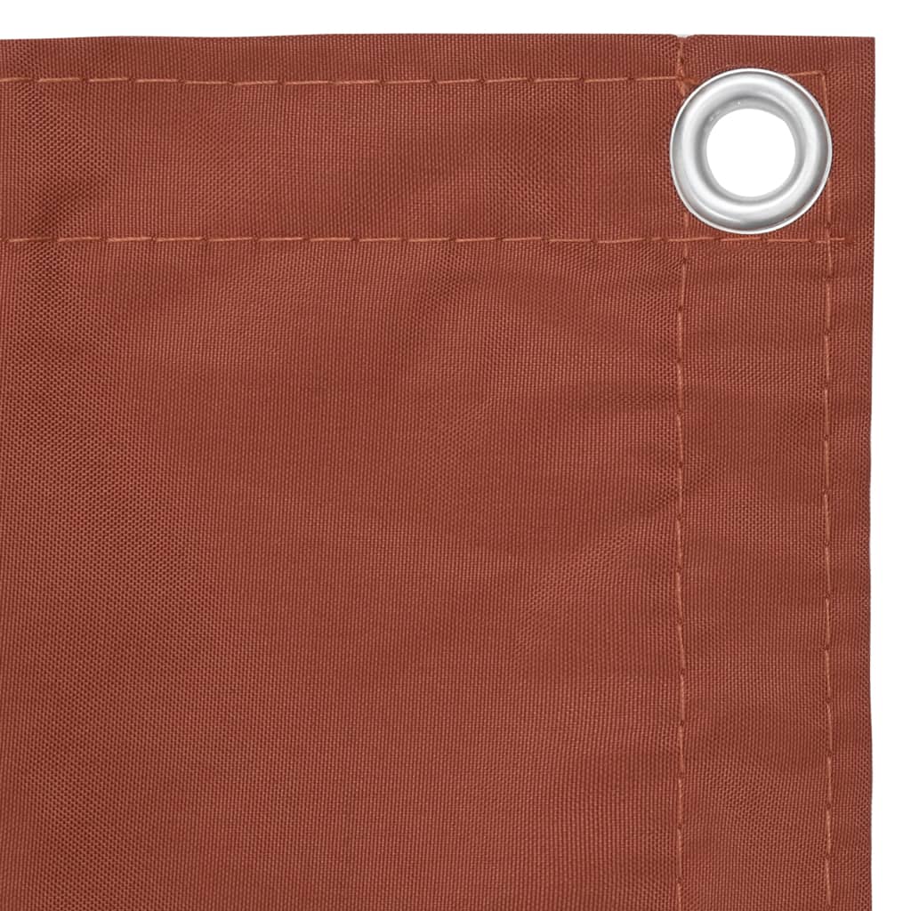 Balcony privacy screen terracotta red 120x400 cm Oxford fabric