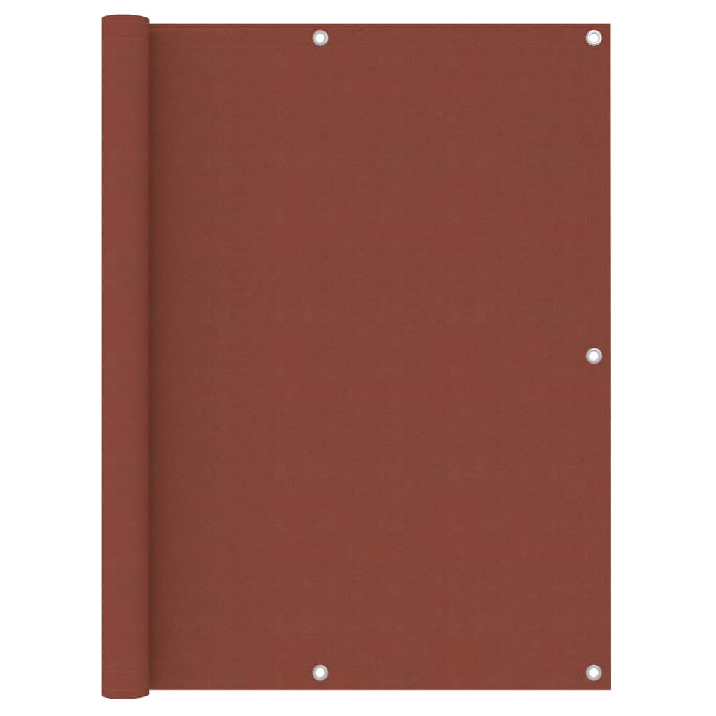 Balcony privacy screen terracotta red 120x500 cm Oxford fabric