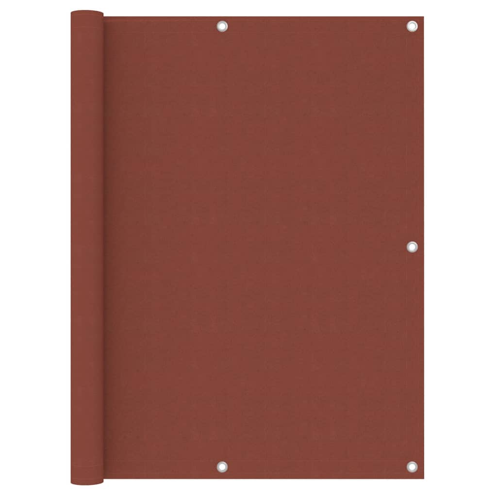 Balcony privacy screen terracotta red 120x600 cm Oxford fabric