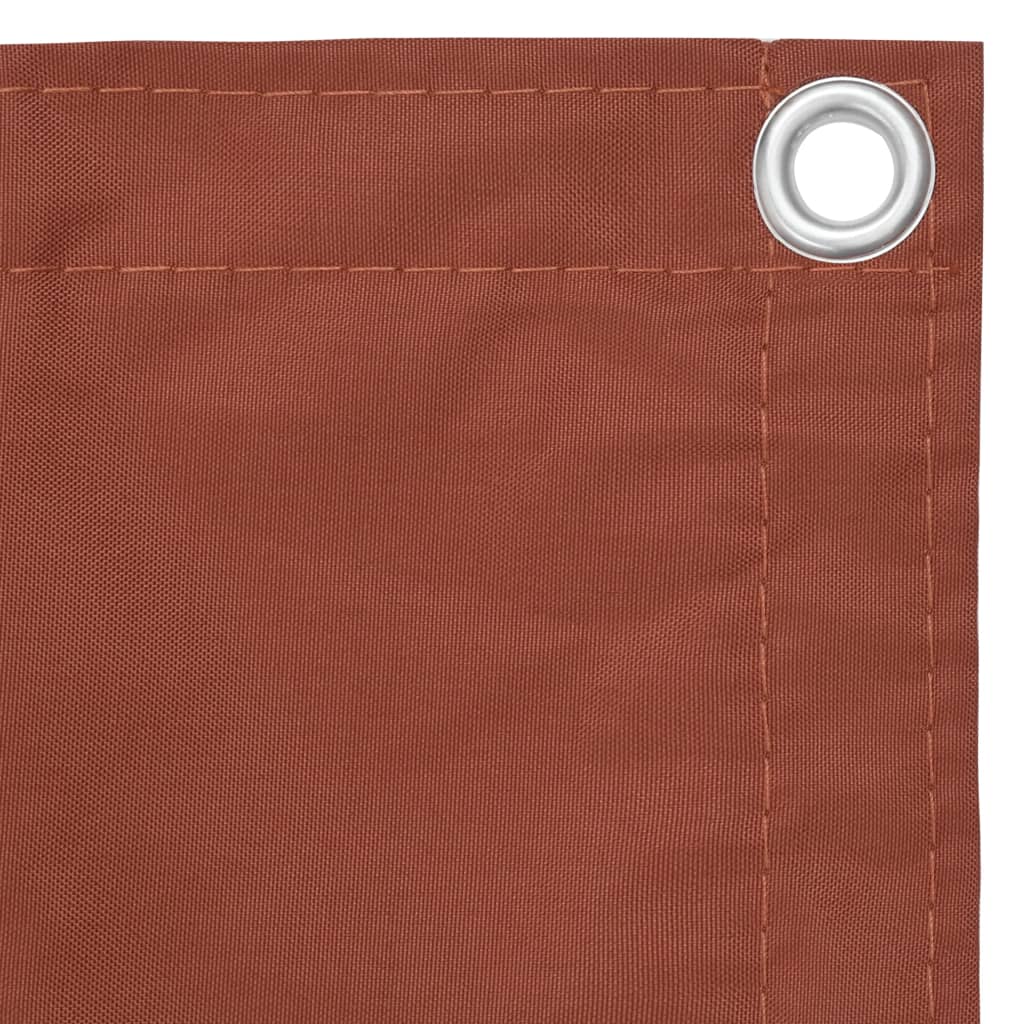 Balcony privacy screen terracotta red 120x600 cm Oxford fabric