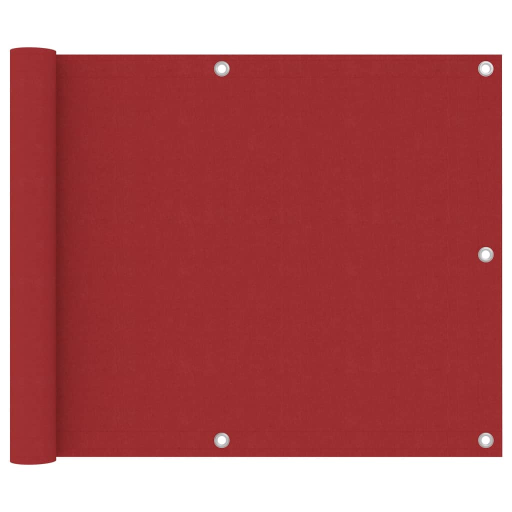 Balcony privacy screen red 75x300 cm Oxford fabric
